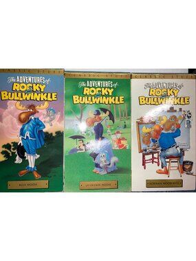 Adventures of Rocky & Bullwinkle VHS Lot Vol 4 5 6 8 Cartoon Bundle Classic